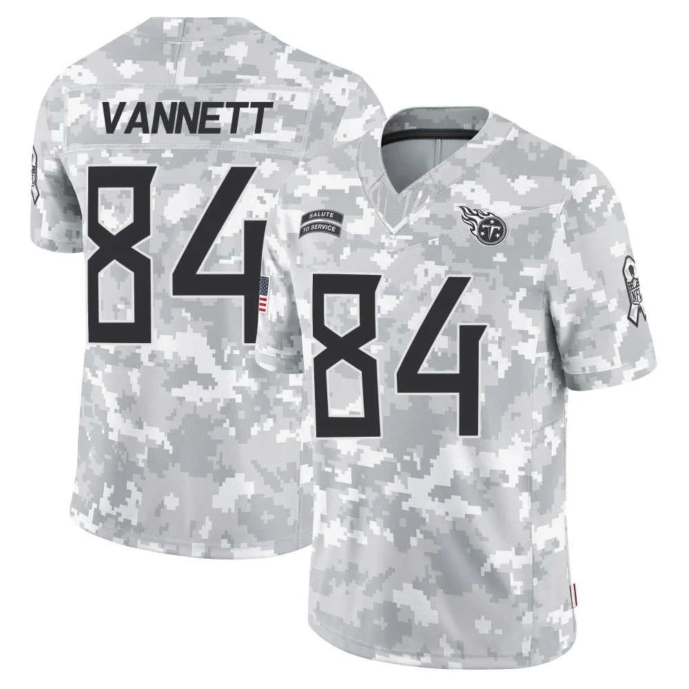 Men's Tennessee Titans Nick Vannett Nike 2024 Salute to Service Limited Arctic Camo Jersey Men's Tennessee Titans Nick Vannett Nike 2024 Salute to Service Limited Arctic Camo Jersey