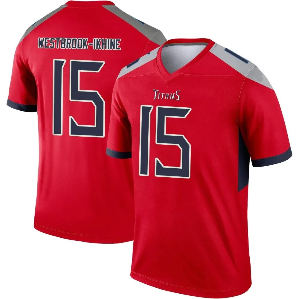 Men's Tennessee Titans Nick Westbrook-Ikhine Nike Inverted Legend Red Jersey Men's Tennessee Titans Nick Westbrook-Ikhine Nike Inverted Legend Red Jersey