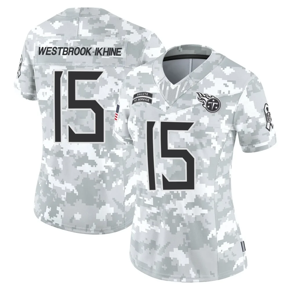 Women's Tennessee Titans Nick Westbrook-Ikhine Nike 2024 Salute to Service Limited Arctic Camo Jersey Women's Tennessee Titans Nick Westbrook-Ikhine Nike 2024 Salute to Service Limited Arctic Camo Jersey