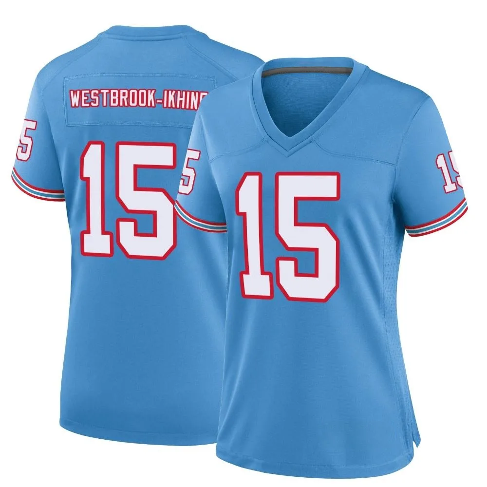 Women's Tennessee Titans Nick Westbrook-Ikhine Nike Oilers Throwback Alternate Game Light Blue Jersey Women's Tennessee Titans Nick Westbrook-Ikhine Nike Oilers Throwback Alternate Game Light Blue Jersey