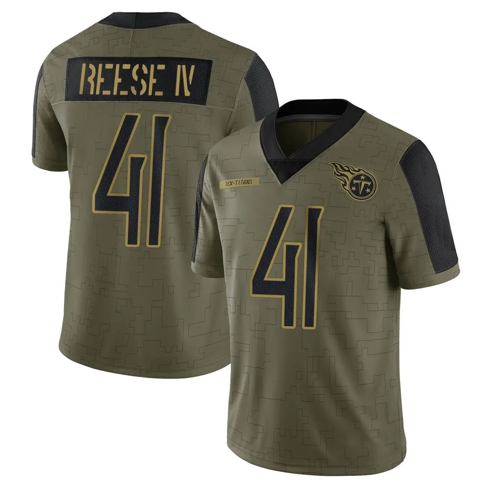 Men's Tennessee Titans Otis Reese Iv Nike 2021 Salute To Service Limited Olive Jersey Men's Tennessee Titans Otis Reese Iv Nike 2021 Salute To Service Limited Olive Jersey