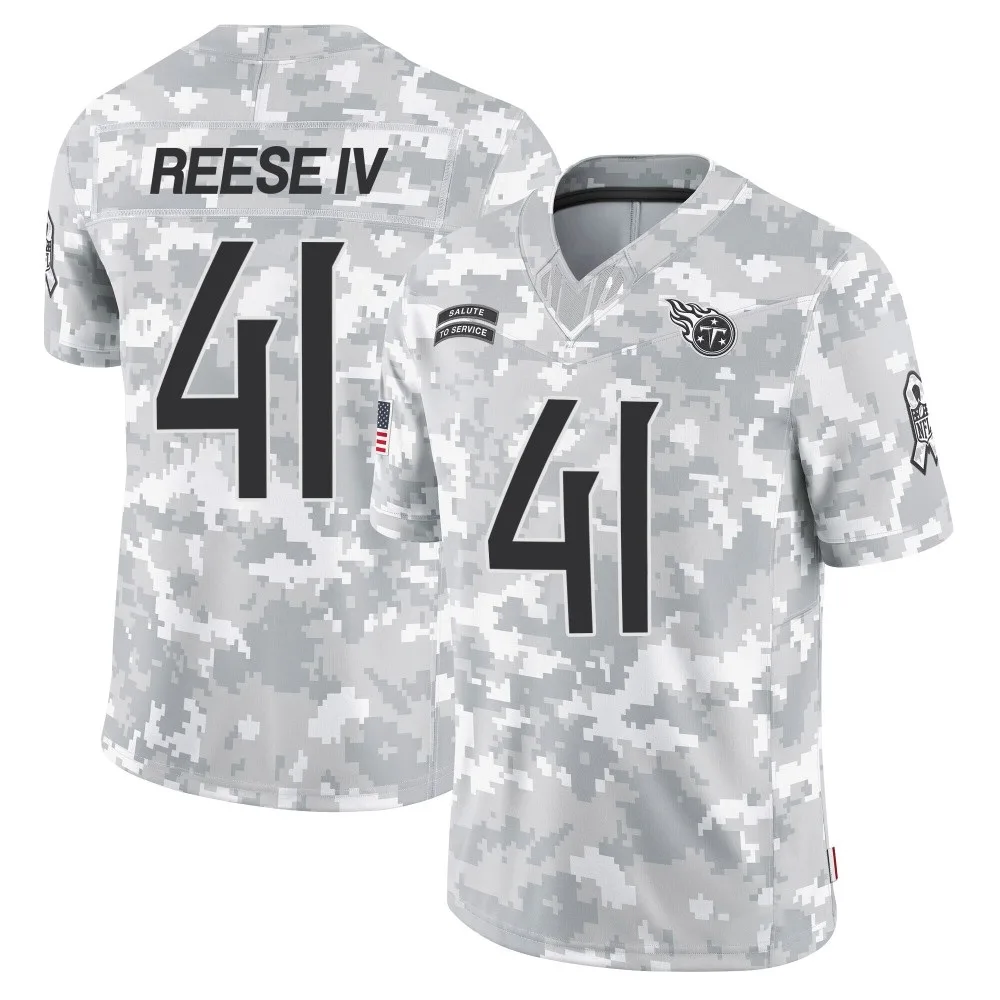 Men's Tennessee Titans Otis Reese Iv Nike 2024 Salute to Service Limited Arctic Camo Jersey Men's Tennessee Titans Otis Reese Iv Nike 2024 Salute to Service Limited Arctic Camo Jersey