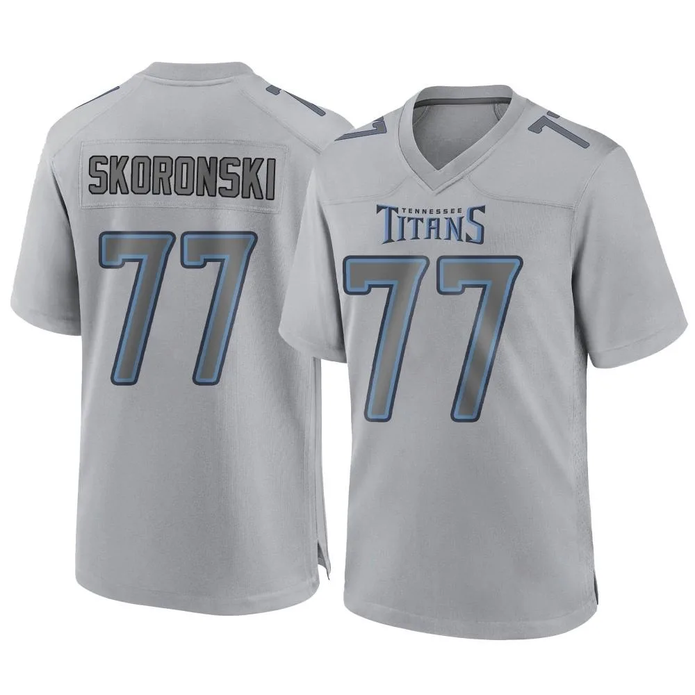 Men's Tennessee Titans Peter Skoronski Nike Atmosphere Fashion Game Gray Jersey Men's Tennessee Titans Peter Skoronski Nike Atmosphere Fashion Game Gray Jersey