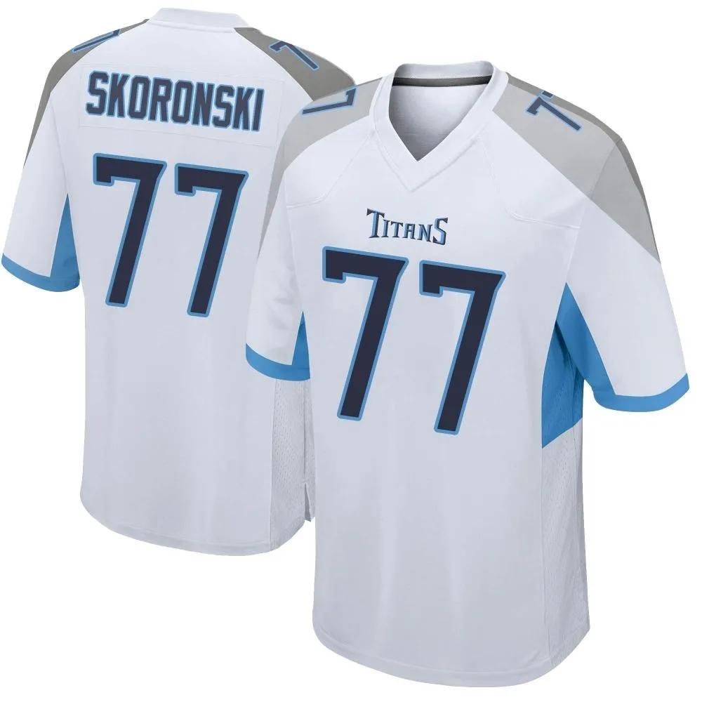 Men's Tennessee Titans Peter Skoronski Nike Game White Jersey Men's Tennessee Titans Peter Skoronski Nike Game White Jersey