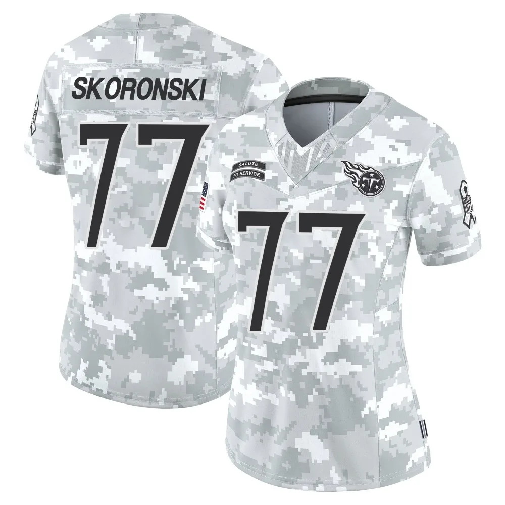 Women's Tennessee Titans Peter Skoronski Nike 2024 Salute to Service Limited Arctic Camo Jersey Women's Tennessee Titans Peter Skoronski Nike 2024 Salute to Service Limited Arctic Camo Jersey
