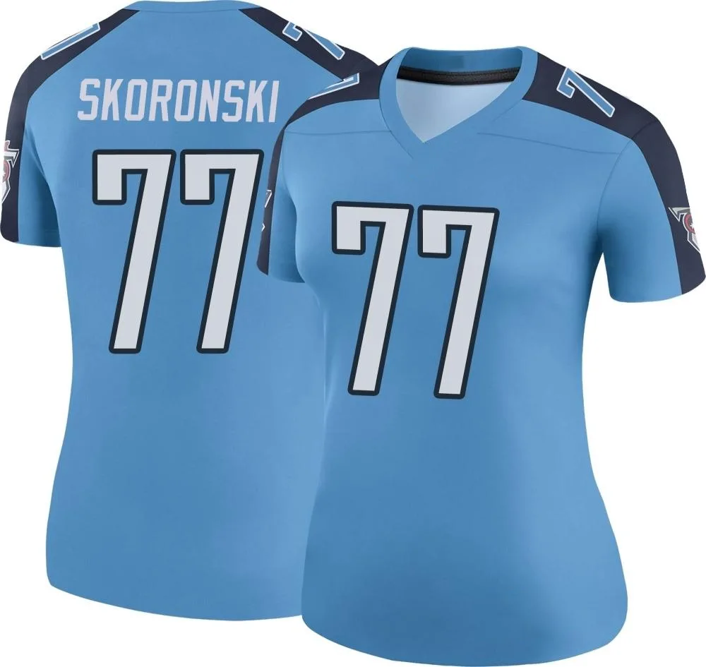 Women's Tennessee Titans Peter Skoronski Nike Color Rush Legend Light Blue Jersey Women's Tennessee Titans Peter Skoronski Nike Color Rush Legend Light Blue Jersey