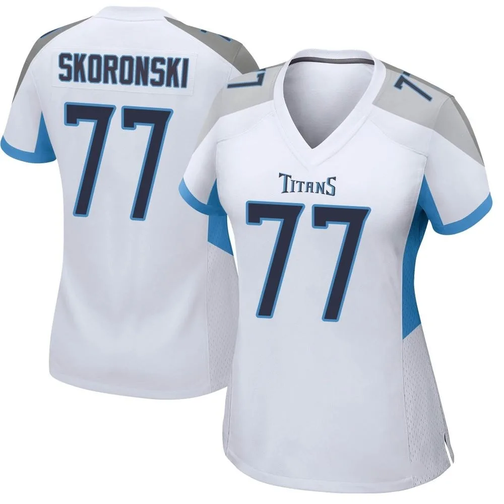 Women's Tennessee Titans Peter Skoronski Nike Game White Jersey Women's Tennessee Titans Peter Skoronski Nike Game White Jersey