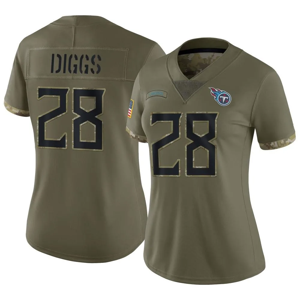 Women's Tennessee Titans Quandre Diggs Nike 2022 Salute To Service Limited Olive Jersey Women's Tennessee Titans Quandre Diggs Nike 2022 Salute To Service Limited Olive Jersey