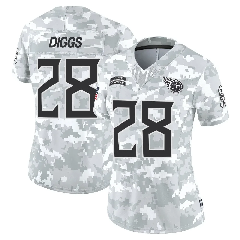Women's Tennessee Titans Quandre Diggs Nike 2024 Salute to Service Limited Arctic Camo Jersey Women's Tennessee Titans Quandre Diggs Nike 2024 Salute to Service Limited Arctic Camo Jersey