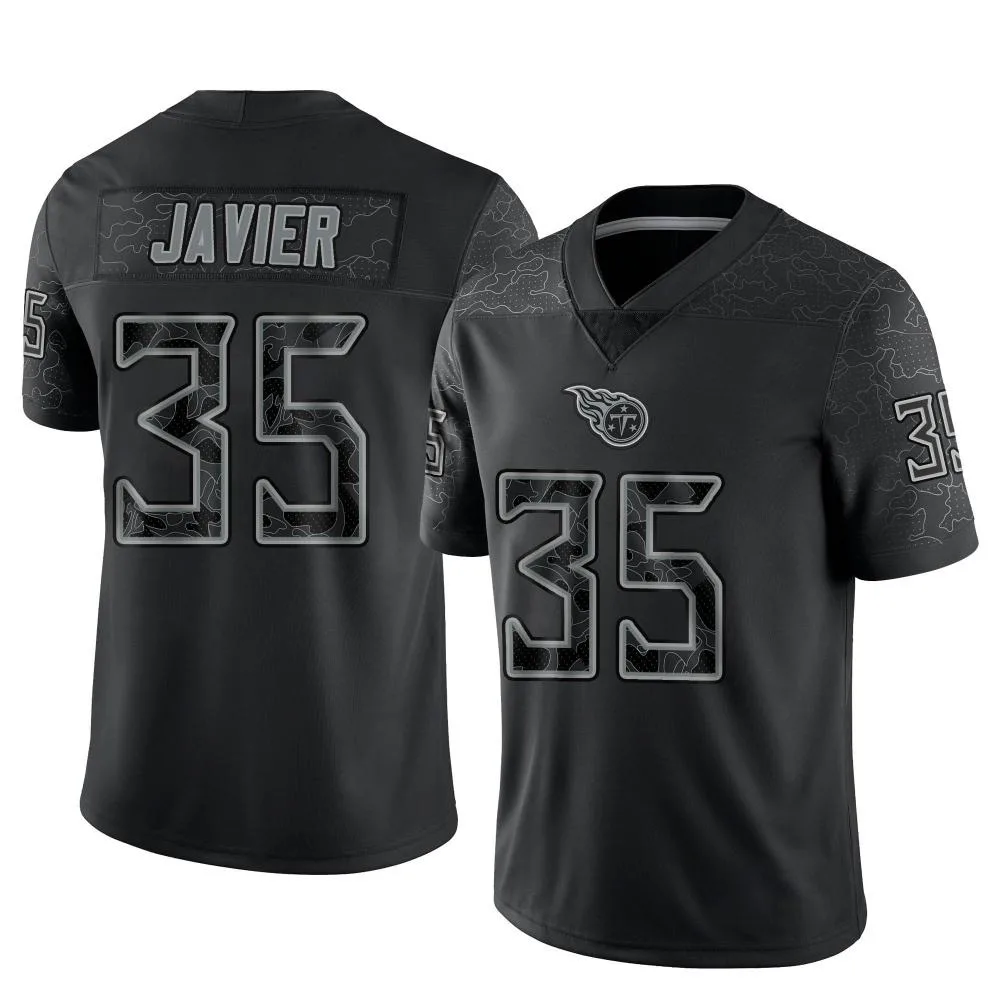 Men's Tennessee Titans Robert Javier Nike Reflective Limited Black Jersey Men's Tennessee Titans Robert Javier Nike Reflective Limited Black Jersey