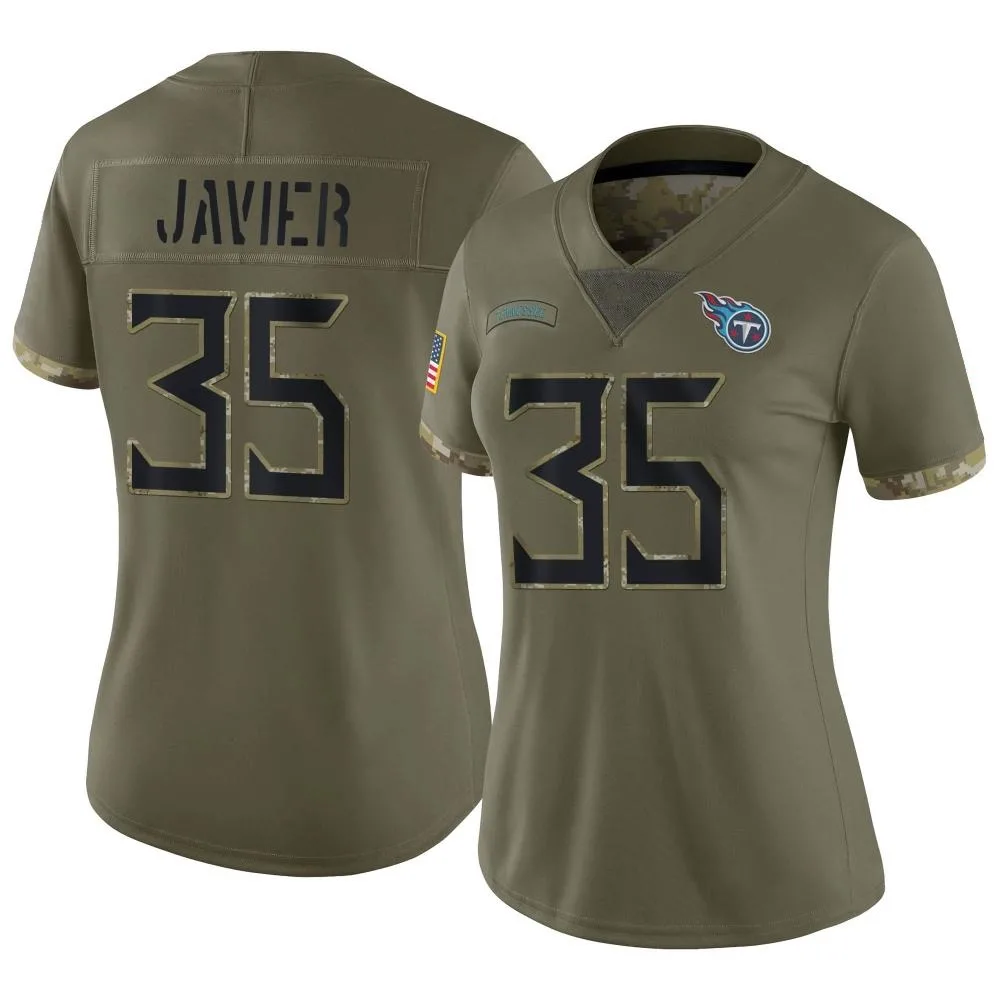 Women's Tennessee Titans Robert Javier Nike 2022 Salute To Service Limited Olive Jersey Women's Tennessee Titans Robert Javier Nike 2022 Salute To Service Limited Olive Jersey