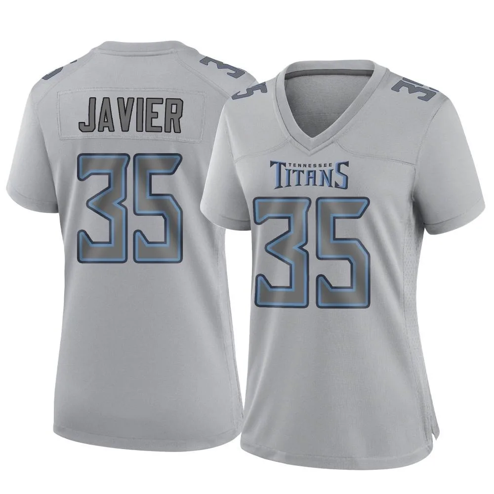 Women's Tennessee Titans Robert Javier Nike Atmosphere Fashion Game Gray Jersey Women's Tennessee Titans Robert Javier Nike Atmosphere Fashion Game Gray Jersey