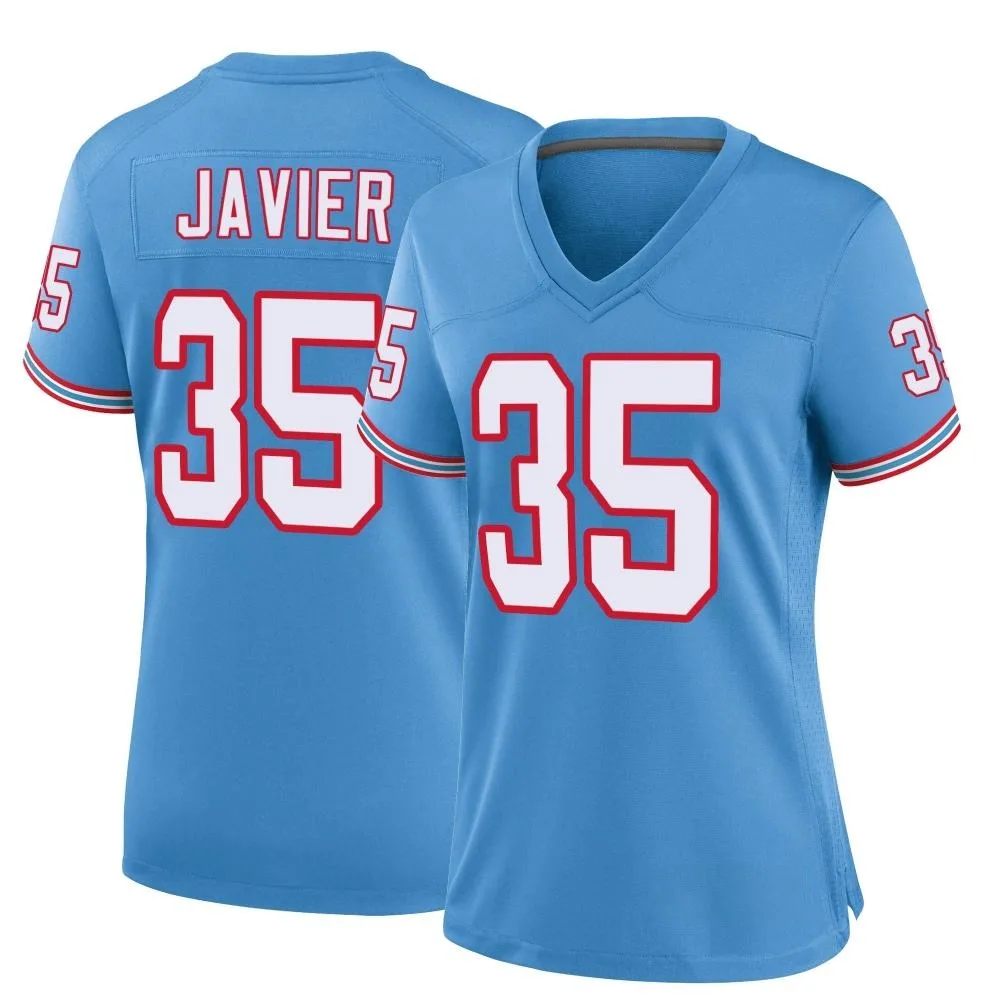 Women's Tennessee Titans Robert Javier Nike Oilers Throwback Alternate Game Light Blue Jersey Women's Tennessee Titans Robert Javier Nike Oilers Throwback Alternate Game Light Blue Jersey