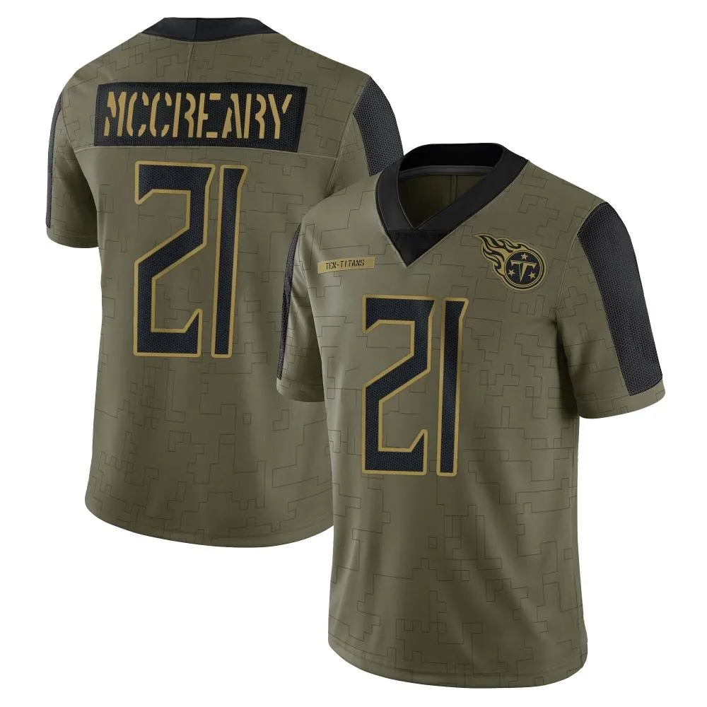 Men's Tennessee Titans Roger Mccreary Nike 2021 Salute To Service Limited Olive Jersey Men's Tennessee Titans Roger Mccreary Nike 2021 Salute To Service Limited Olive Jersey
