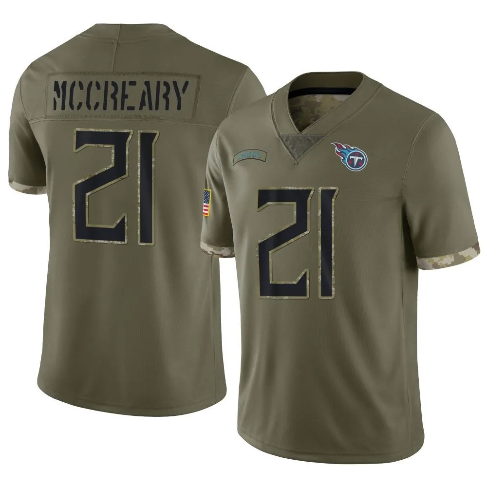 Men's Tennessee Titans Roger Mccreary Nike 2022 Salute To Service Limited Olive Jersey Men's Tennessee Titans Roger Mccreary Nike 2022 Salute To Service Limited Olive Jersey