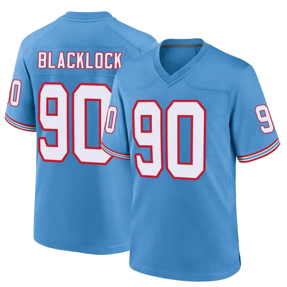 Men's Tennessee Titans Ross Blacklock Nike Oilers Throwback Alternate Game Light Blue Jersey Men's Tennessee Titans Ross Blacklock Nike Oilers Throwback Alternate Game Light Blue Jersey