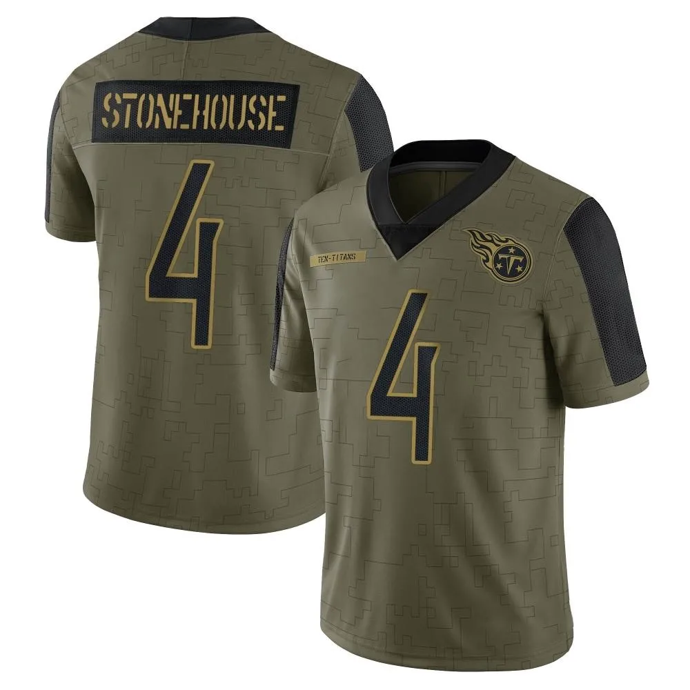 Men's Tennessee Titans Ryan Stonehouse Nike 2021 Salute To Service Limited Olive Jersey Men's Tennessee Titans Ryan Stonehouse Nike 2021 Salute To Service Limited Olive Jersey