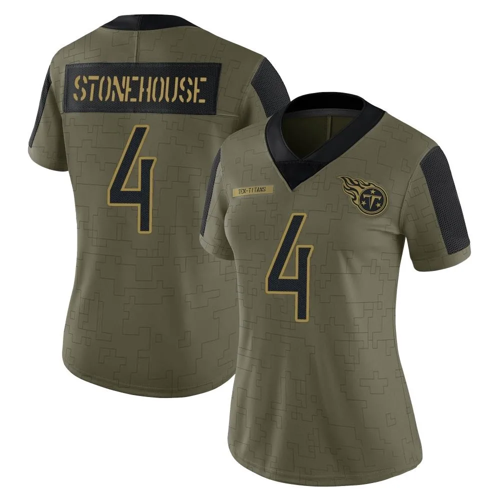 Women's Tennessee Titans Ryan Stonehouse Nike 2021 Salute To Service Limited Olive Jersey Women's Tennessee Titans Ryan Stonehouse Nike 2021 Salute To Service Limited Olive Jersey