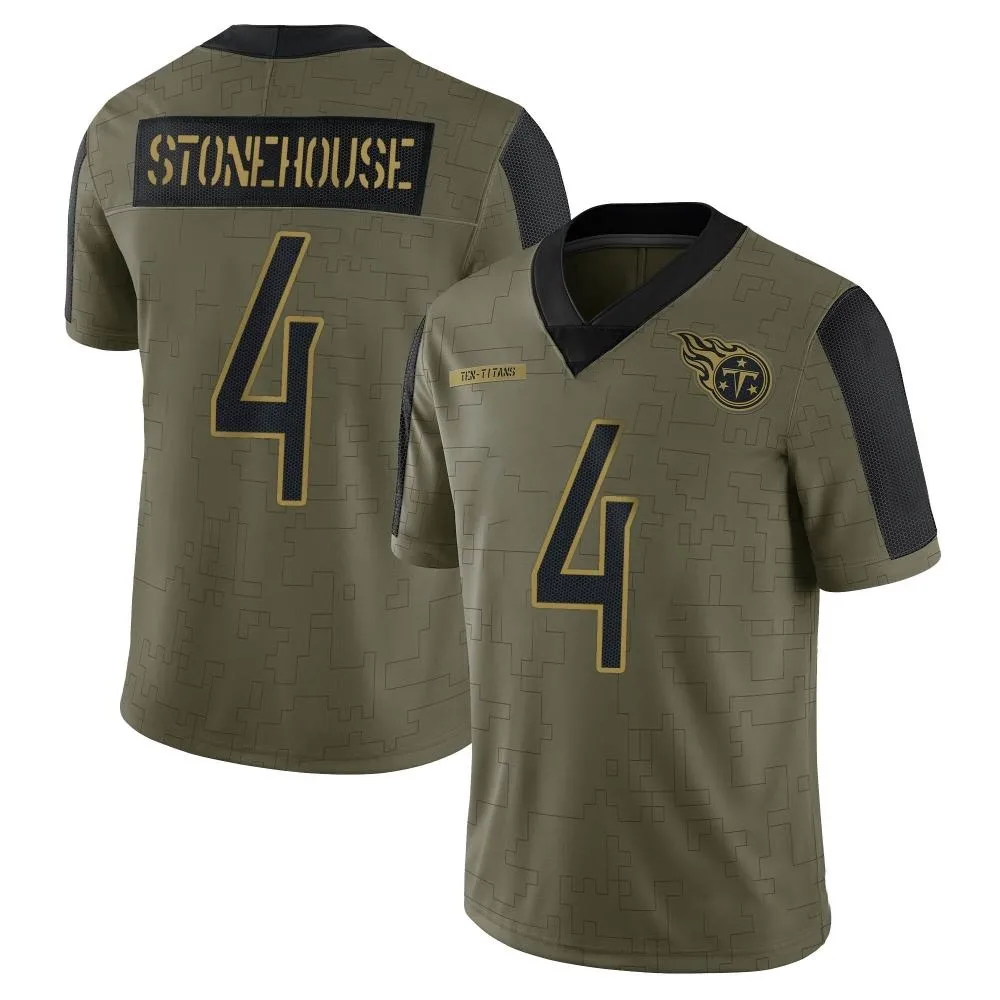 Youth Tennessee Titans Ryan Stonehouse Nike 2021 Salute To Service Limited Olive Jersey Youth Tennessee Titans Ryan Stonehouse Nike 2021 Salute To Service Limited Olive Jersey