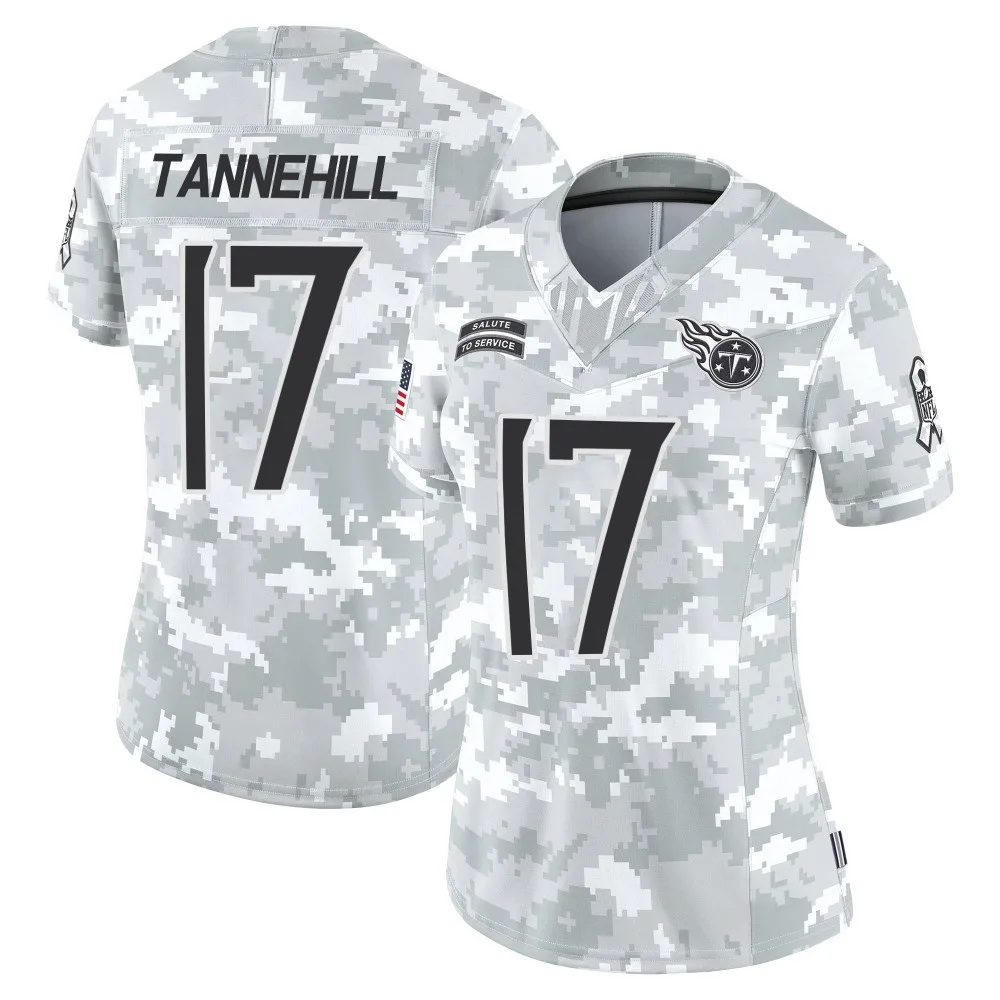 Women's Tennessee Titans Ryan Tannehill Nike 2024 Salute to Service Limited Arctic Camo Jersey Women's Tennessee Titans Ryan Tannehill Nike 2024 Salute to Service Limited Arctic Camo Jersey