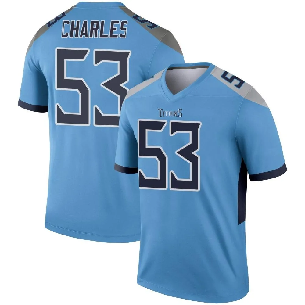 Men's Tennessee Titans Saahdiq Charles Nike Legend Light Blue Jersey Men's Tennessee Titans Saahdiq Charles Nike Legend Light Blue Jersey