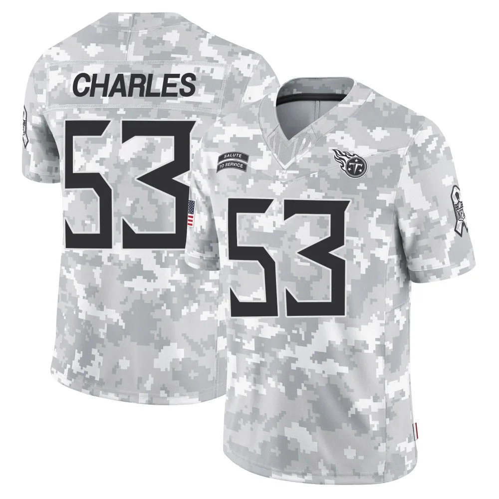 Youth Tennessee Titans Saahdiq Charles Nike 2024 Salute to Service Limited Arctic Camo Jersey Youth Tennessee Titans Saahdiq Charles Nike 2024 Salute to Service Limited Arctic Camo Jersey