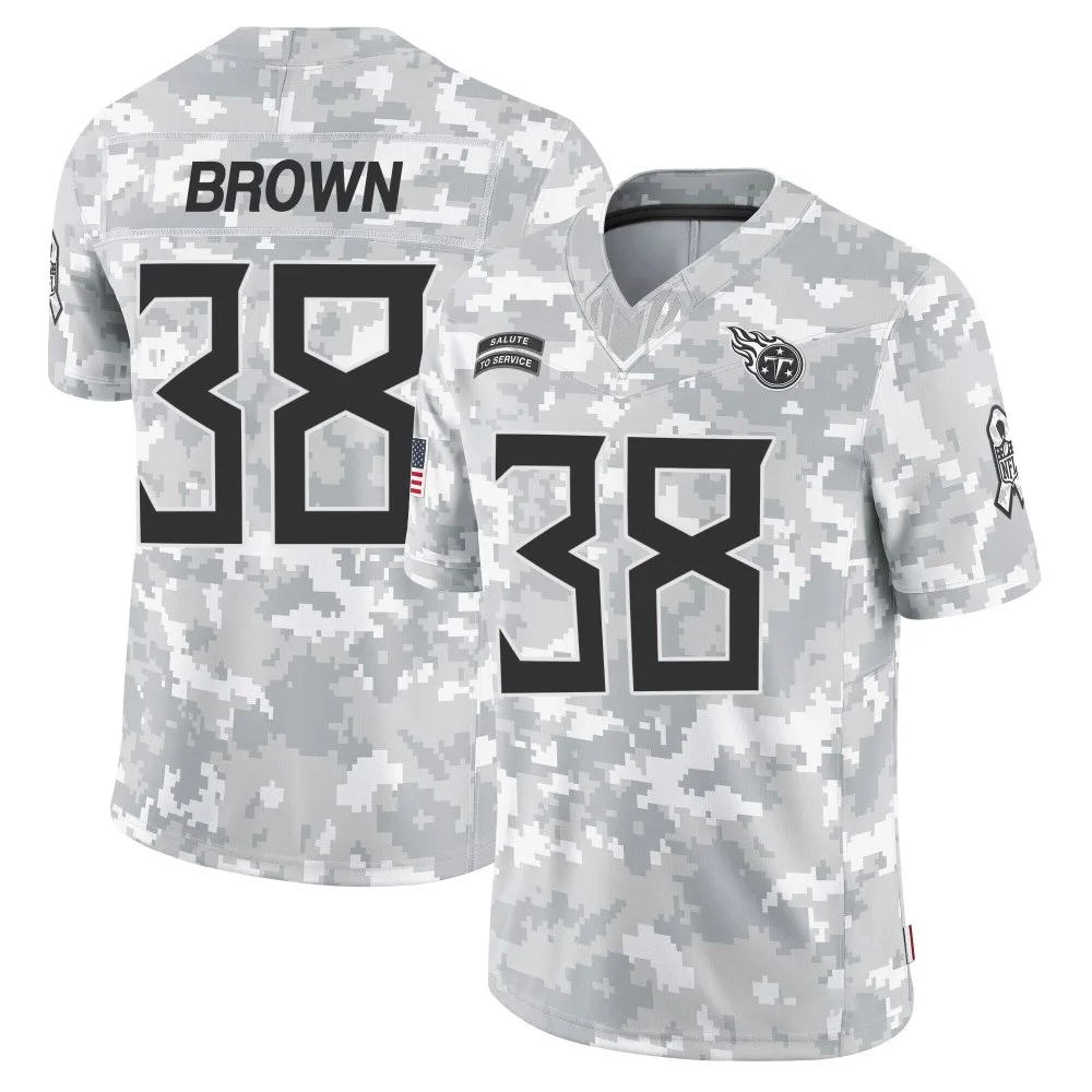Men's Tennessee Titans Shakur Brown Nike 2024 Salute to Service Limited Arctic Camo Jersey Men's Tennessee Titans Shakur Brown Nike 2024 Salute to Service Limited Arctic Camo Jersey