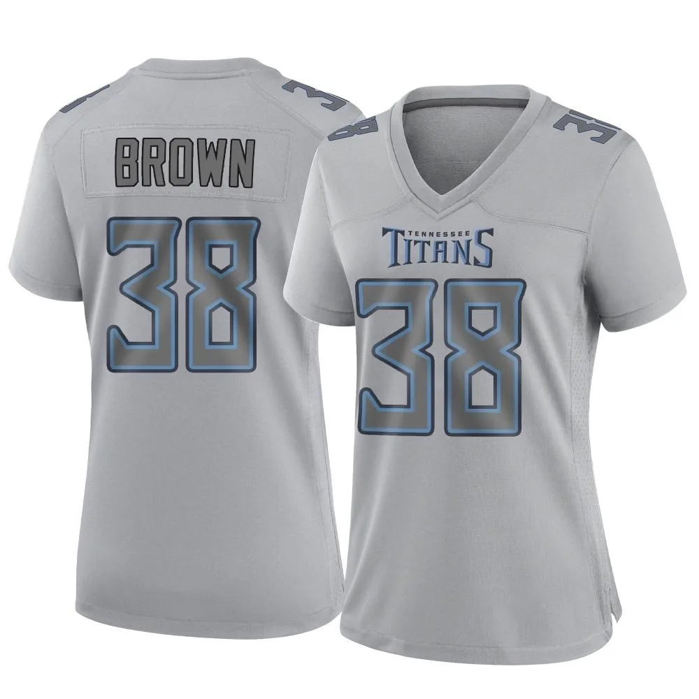 Women's Tennessee Titans Shakur Brown Nike Atmosphere Fashion Game Gray Jersey Women's Tennessee Titans Shakur Brown Nike Atmosphere Fashion Game Gray Jersey