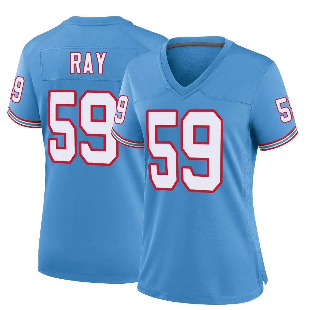 Women's Tennessee Titans Shane Ray Nike Oilers Throwback Alternate Game Light Blue Jersey Women's Tennessee Titans Shane Ray Nike Oilers Throwback Alternate Game Light Blue Jersey