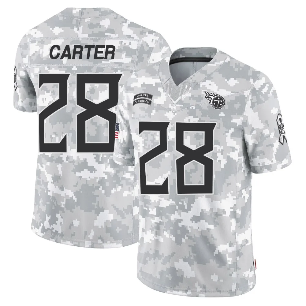 Men's Tennessee Titans Shyheim Carter Nike 2024 Salute to Service Limited Arctic Camo Jersey Men's Tennessee Titans Shyheim Carter Nike 2024 Salute to Service Limited Arctic Camo Jersey