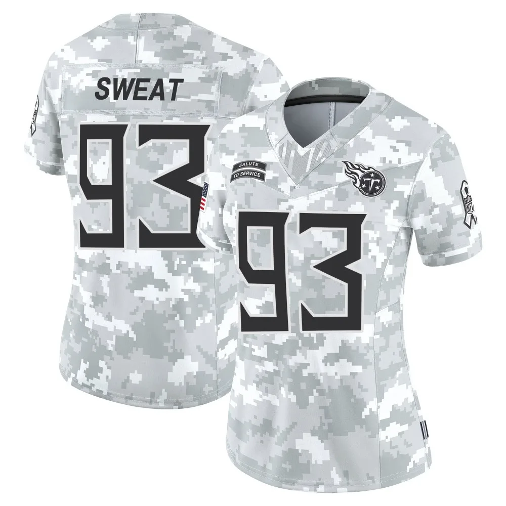 Women's Tennessee Titans T'vondre Sweat Nike 2024 Salute to Service Limited Arctic Camo Jersey Women's Tennessee Titans T'vondre Sweat Nike 2024 Salute to Service Limited Arctic Camo Jersey