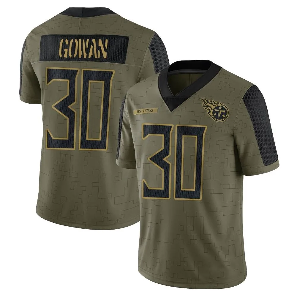 Men's Tennessee Titans Tay Gowan Nike 2021 Salute To Service Limited Olive Jersey Men's Tennessee Titans Tay Gowan Nike 2021 Salute To Service Limited Olive Jersey
