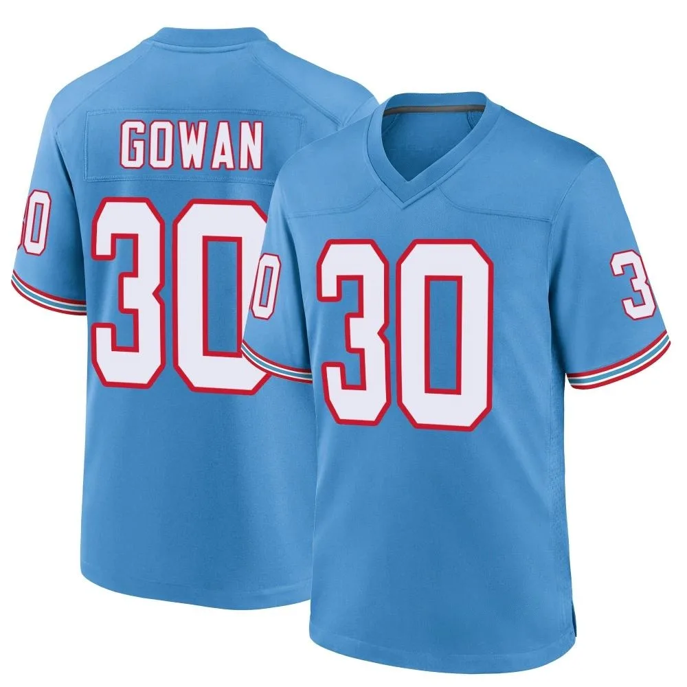 Men's Tennessee Titans Tay Gowan Nike Oilers Throwback Alternate Game Light Blue Jersey Men's Tennessee Titans Tay Gowan Nike Oilers Throwback Alternate Game Light Blue Jersey