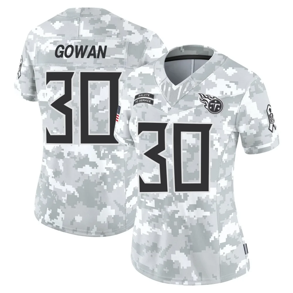 Women's Tennessee Titans Tay Gowan Nike 2024 Salute to Service Limited Arctic Camo Jersey Women's Tennessee Titans Tay Gowan Nike 2024 Salute to Service Limited Arctic Camo Jersey