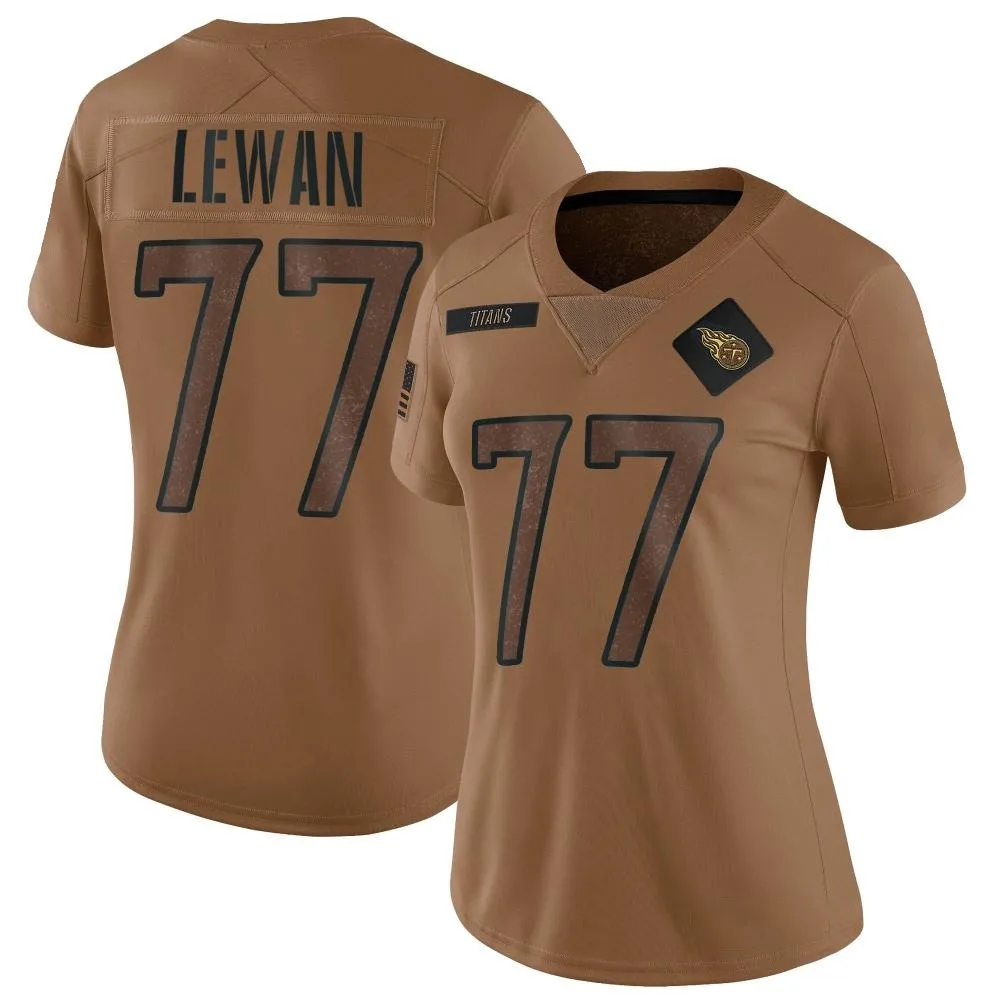 Women's Tennessee Titans Taylor Lewan Nike 2023 Salute To Service Limited Brown Jersey Women's Tennessee Titans Taylor Lewan Nike 2023 Salute To Service Limited Brown Jersey
