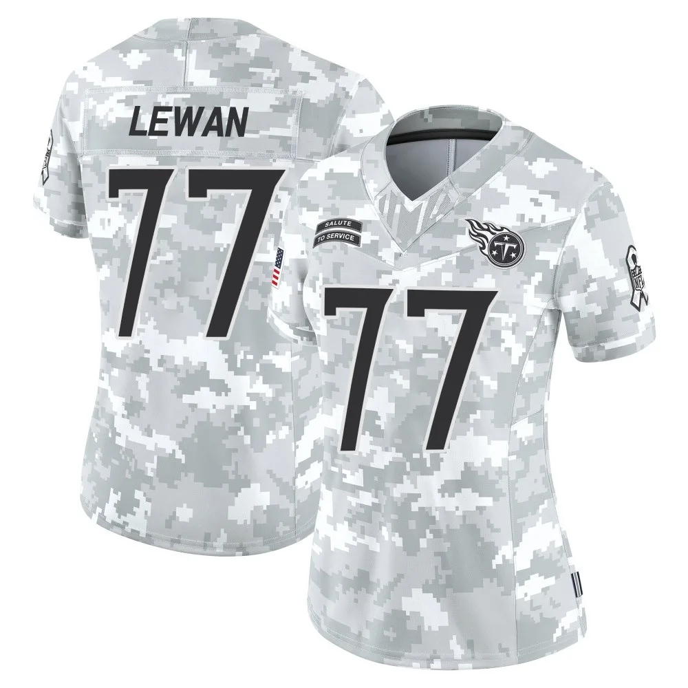 Women's Tennessee Titans Taylor Lewan Nike 2024 Salute to Service Limited Arctic Camo Jersey Women's Tennessee Titans Taylor Lewan Nike 2024 Salute to Service Limited Arctic Camo Jersey