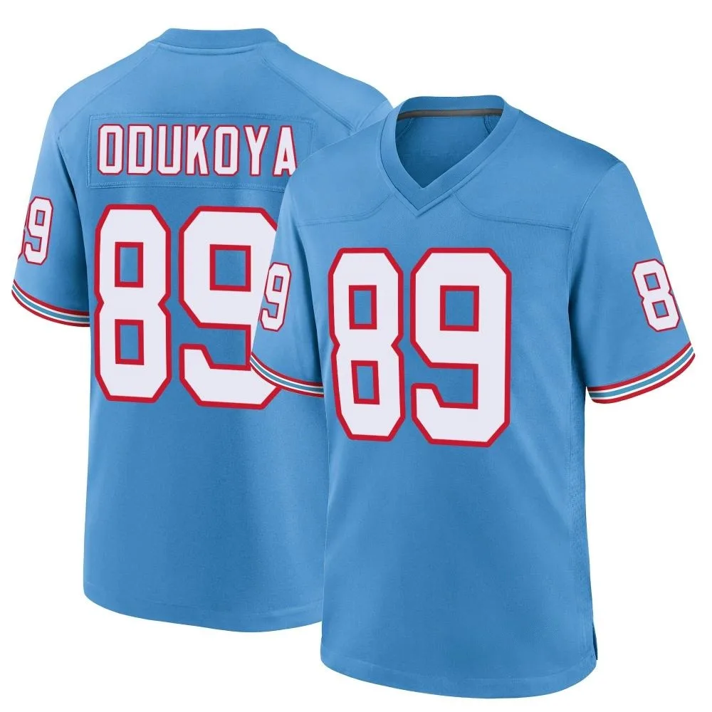 Men's Tennessee Titans Thomas Odukoya Nike Oilers Throwback Alternate Game Light Blue Jersey Men's Tennessee Titans Thomas Odukoya Nike Oilers Throwback Alternate Game Light Blue Jersey