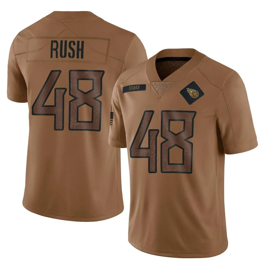 Men's Tennessee Titans Thomas Rush Nike 2023 Salute To Service Limited Brown Jersey Men's Tennessee Titans Thomas Rush Nike 2023 Salute To Service Limited Brown Jersey