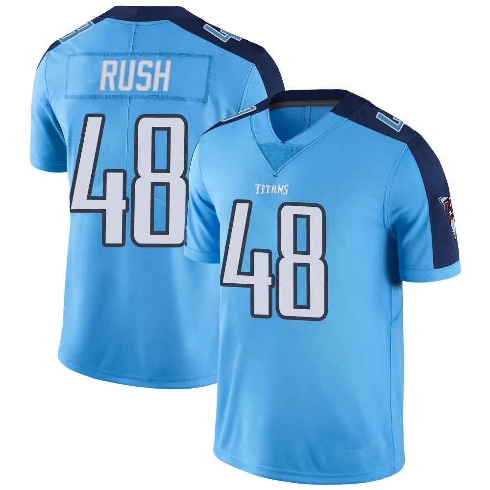 Men's Tennessee Titans Thomas Rush Nike Color Rush Limited Light Blue Jersey Men's Tennessee Titans Thomas Rush Nike Color Rush Limited Light Blue Jersey