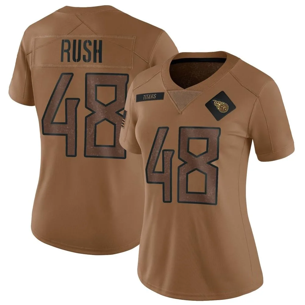 Women's Tennessee Titans Thomas Rush Nike 2023 Salute To Service Limited Brown Jersey Women's Tennessee Titans Thomas Rush Nike 2023 Salute To Service Limited Brown Jersey