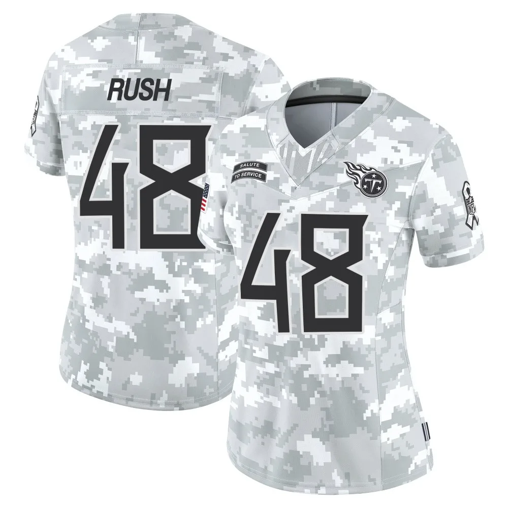 Women's Tennessee Titans Thomas Rush Nike 2024 Salute to Service Limited Arctic Camo Jersey Women's Tennessee Titans Thomas Rush Nike 2024 Salute to Service Limited Arctic Camo Jersey