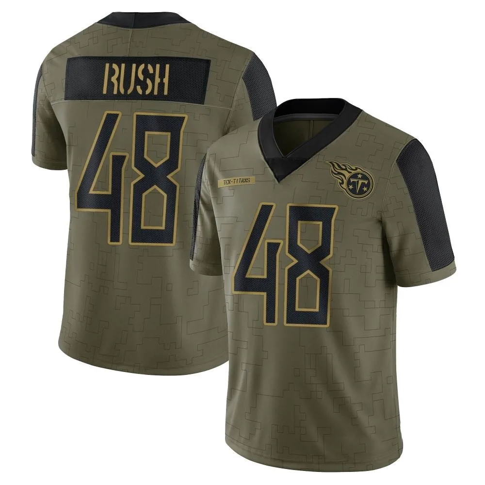 Youth Tennessee Titans Thomas Rush Nike 2021 Salute To Service Limited Olive Jersey Youth Tennessee Titans Thomas Rush Nike 2021 Salute To Service Limited Olive Jersey