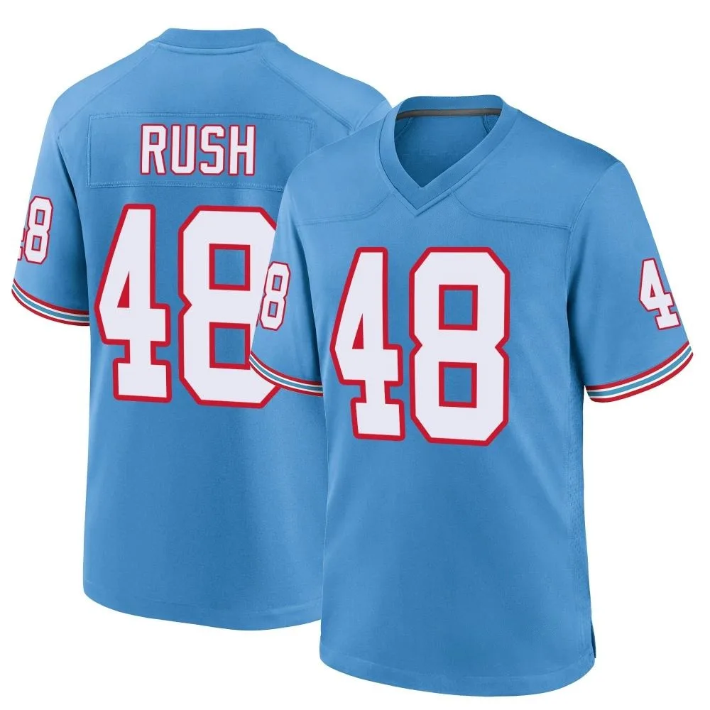 Youth Tennessee Titans Thomas Rush Nike Oilers Throwback Alternate Game Light Blue Jersey Youth Tennessee Titans Thomas Rush Nike Oilers Throwback Alternate Game Light Blue Jersey