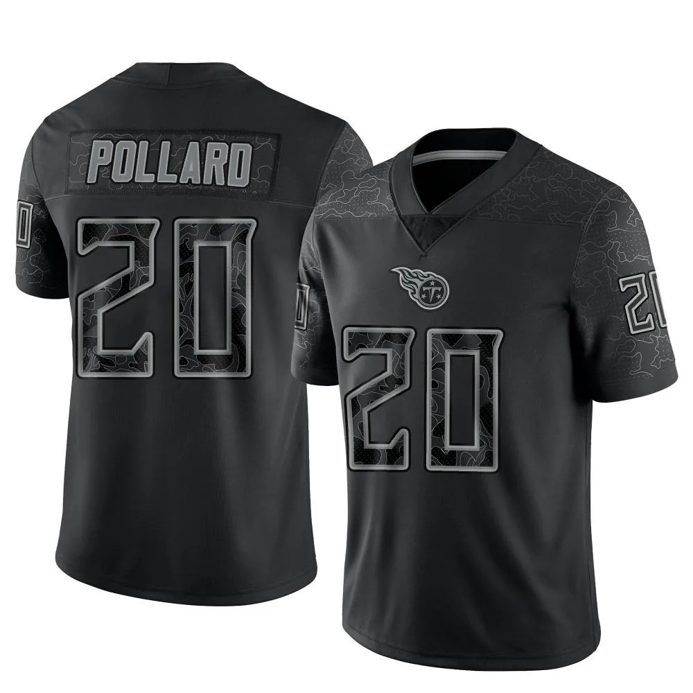 Men's Tennessee Titans Tony Pollard Nike Reflective Limited Black Jersey Men's Tennessee Titans Tony Pollard Nike Reflective Limited Black Jersey