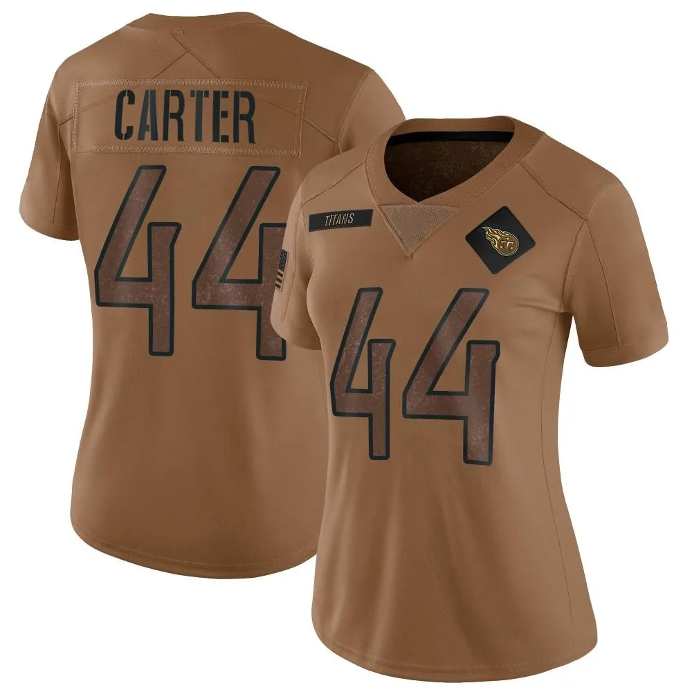 Women's Tennessee Titans Tory Carter Nike 2023 Salute To Service Limited Brown Jersey Women's Tennessee Titans Tory Carter Nike 2023 Salute To Service Limited Brown Jersey