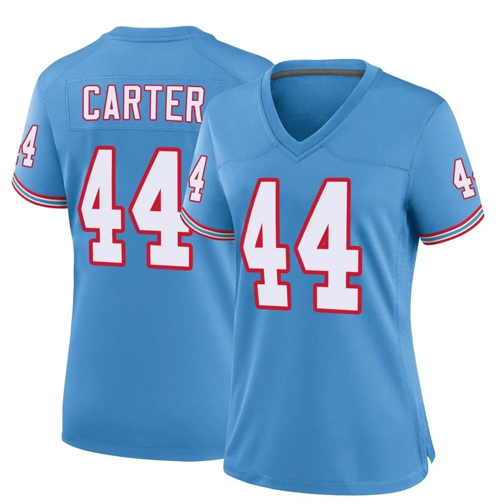 Women's Tennessee Titans Tory Carter Nike Oilers Throwback Alternate Game Light Blue Jersey Women's Tennessee Titans Tory Carter Nike Oilers Throwback Alternate Game Light Blue Jersey
