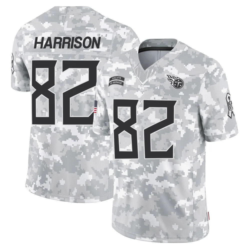 Men's Tennessee Titans Tre'shaun Harrison Nike 2024 Salute to Service Limited Arctic Camo Jersey Men's Tennessee Titans Tre'shaun Harrison Nike 2024 Salute to Service Limited Arctic Camo Jersey