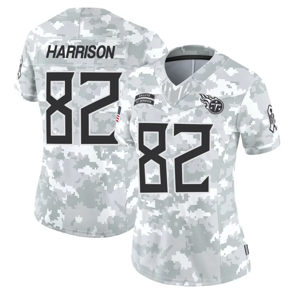 Women's Tennessee Titans Tre'shaun Harrison Nike 2024 Salute to Service Limited Arctic Camo Jersey Women's Tennessee Titans Tre'shaun Harrison Nike 2024 Salute to Service Limited Arctic Camo Jersey