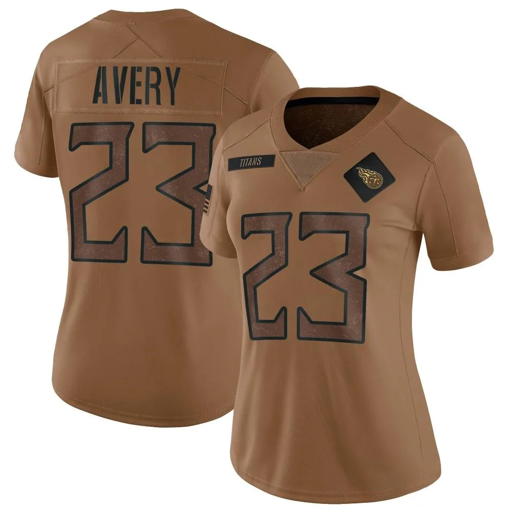 Women's Tennessee Titans Tre Avery Nike 2023 Salute To Service Limited Brown Jersey Women's Tennessee Titans Tre Avery Nike 2023 Salute To Service Limited Brown Jersey