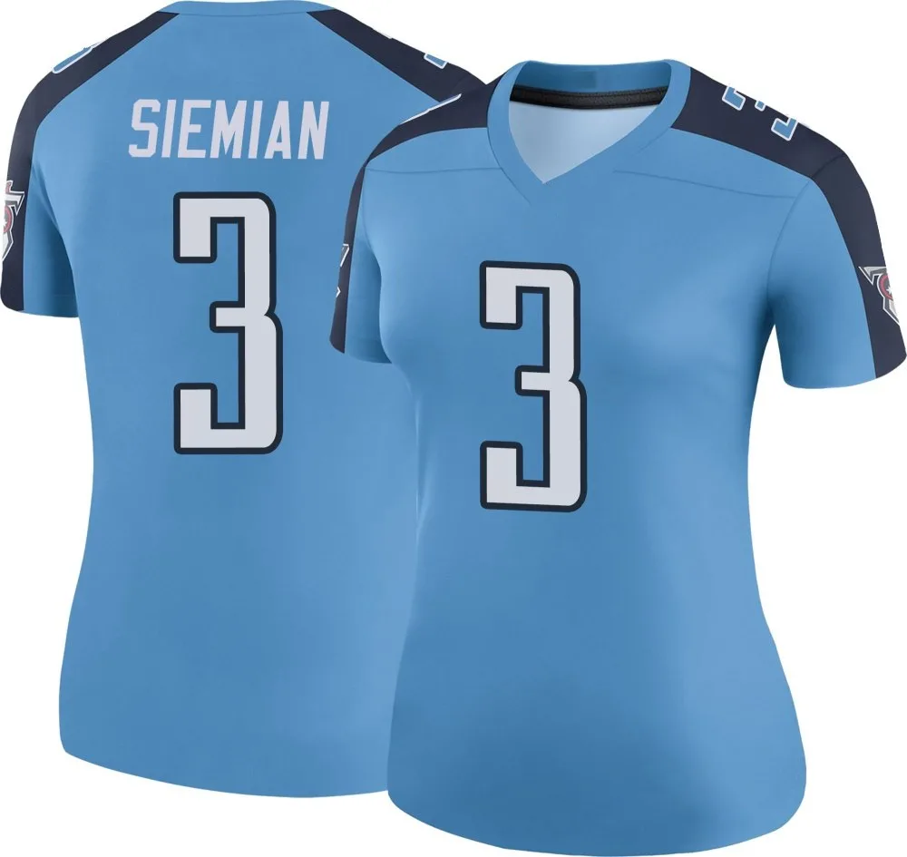 Women's Tennessee Titans Trevor Siemian Nike Color Rush Legend Light Blue Jersey Women's Tennessee Titans Trevor Siemian Nike Color Rush Legend Light Blue Jersey
